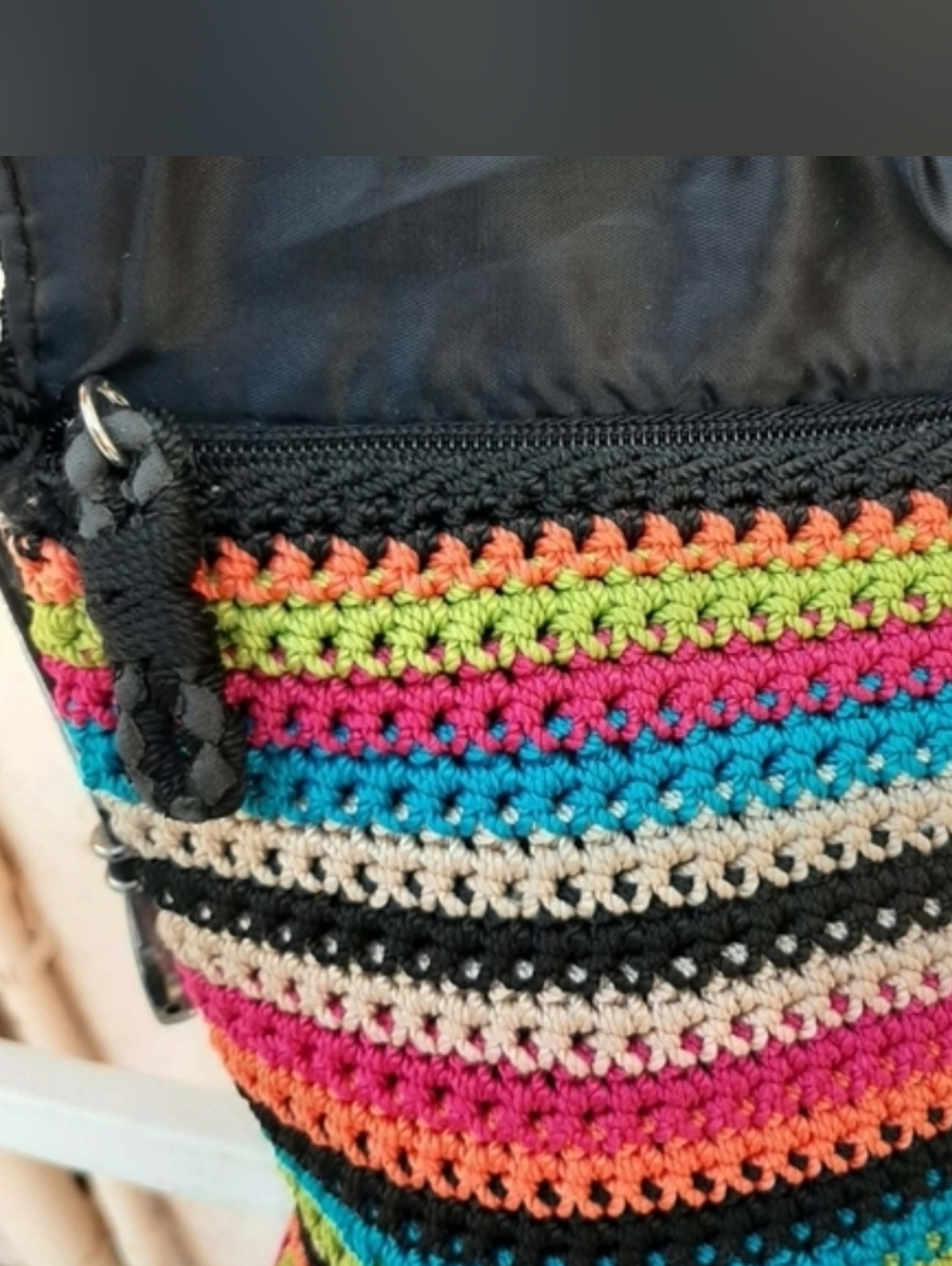 THE SAK/VERA BRADLEY "Lucia" Crochet Crossbody Flap Bag & VaVaBloom ID/Coin Set - Picture 7 of 12